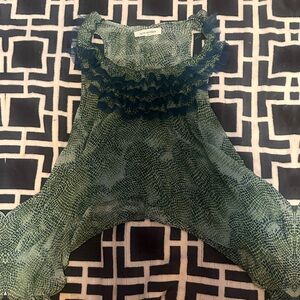 Steve Madden Green Ruffle Swim Coverup